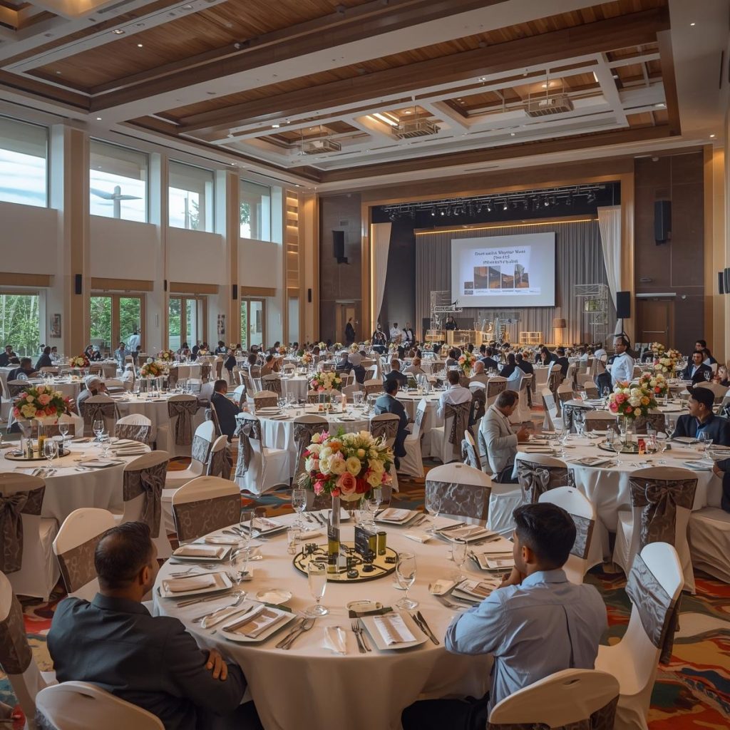 Diamonds Malindi conference hall with banquet setup for corporate events Kenya